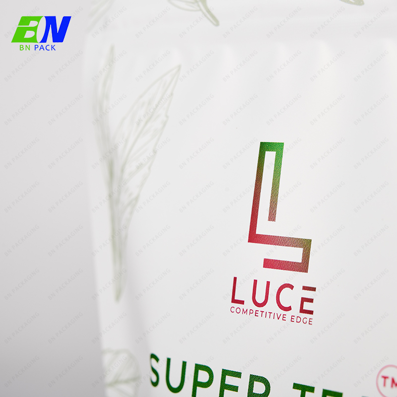Confezione di sapone per sale da bagno in alluminio stampato personalizzato con chiusura a zip