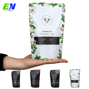 100% biodegradabile Stand Up Pouch Compostabile Stand Up Pouch con chiusura lampo Borsa per imballaggio alimentare