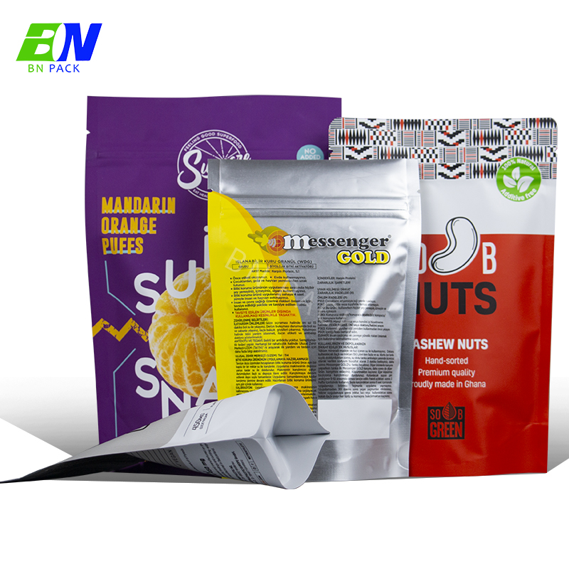 PLA biodegradabile Stand Up Pouch Sacchetti di cibo per cani Sacchetto di plastica con cerniera