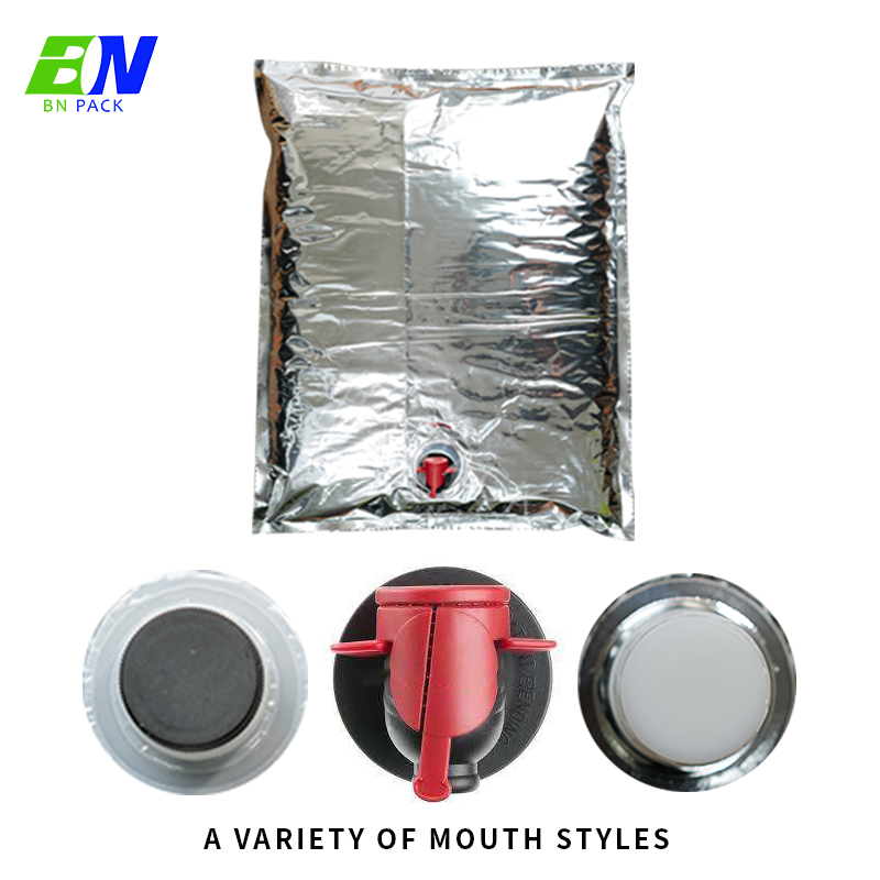 Bag in box per vino in plastica per uso alimentare da 3 l / 5 l / 10 l con borse bavaglino per stampa personalizzata