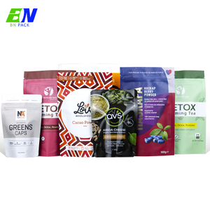 PLA biodegradabile Stand Up Pouch Sacchetti di cibo per cani Sacchetto di plastica con cerniera