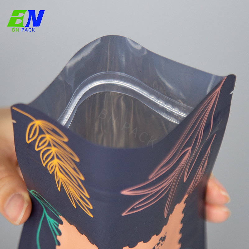 Personalizzato 250g 500g Stand Up Tea Coffee Food Standing Pouch con finestra