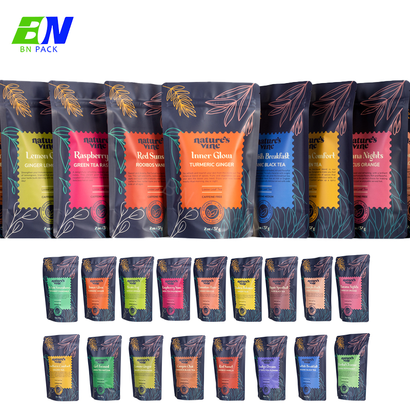 Personalizzato 250g 500g Stand Up Tea Coffee Food Standing Pouch con finestra